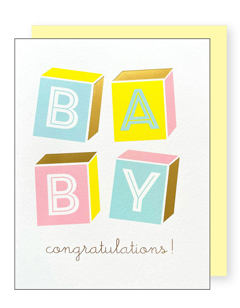 Baby Blocks Congrats (full size card)