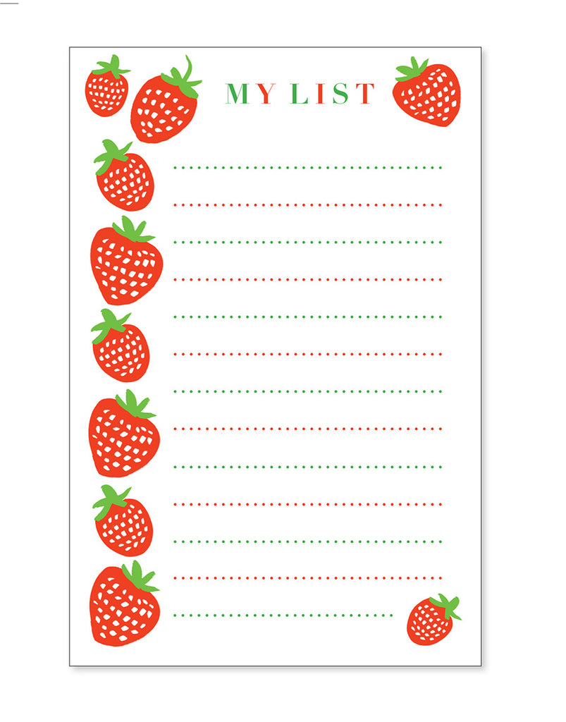Strawberries Happy Notepad