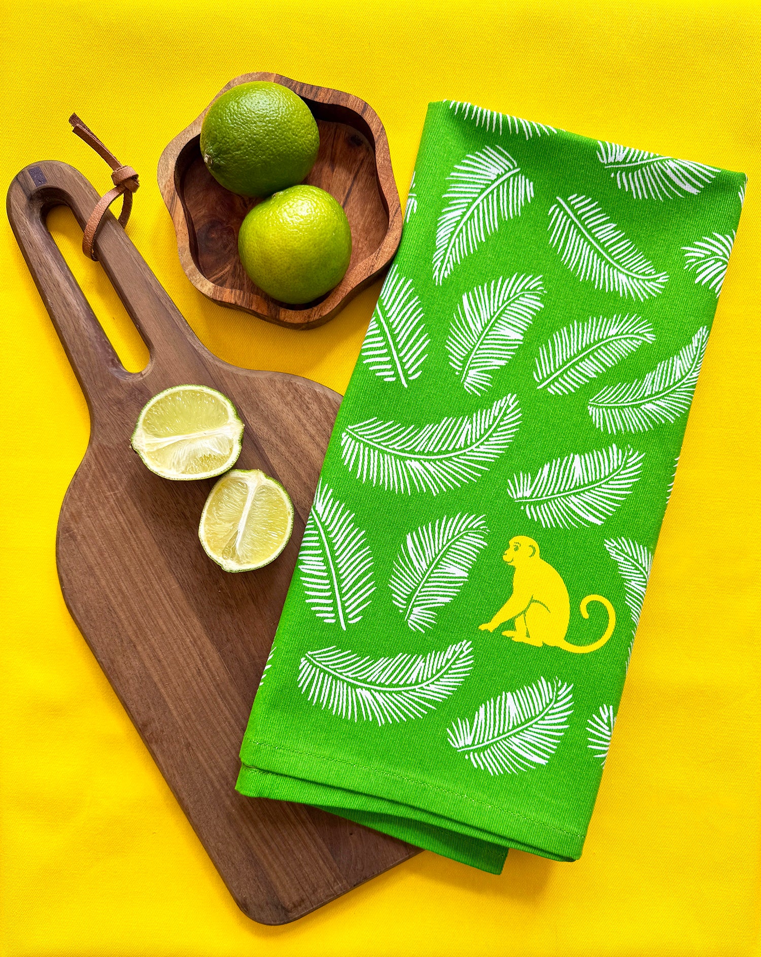 Monkey in Palms Tea Towel – J.Falkner Cards