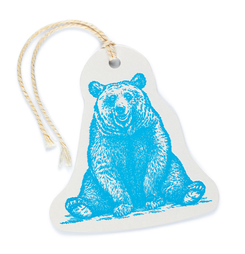 Letterpress Bear Gift Tag