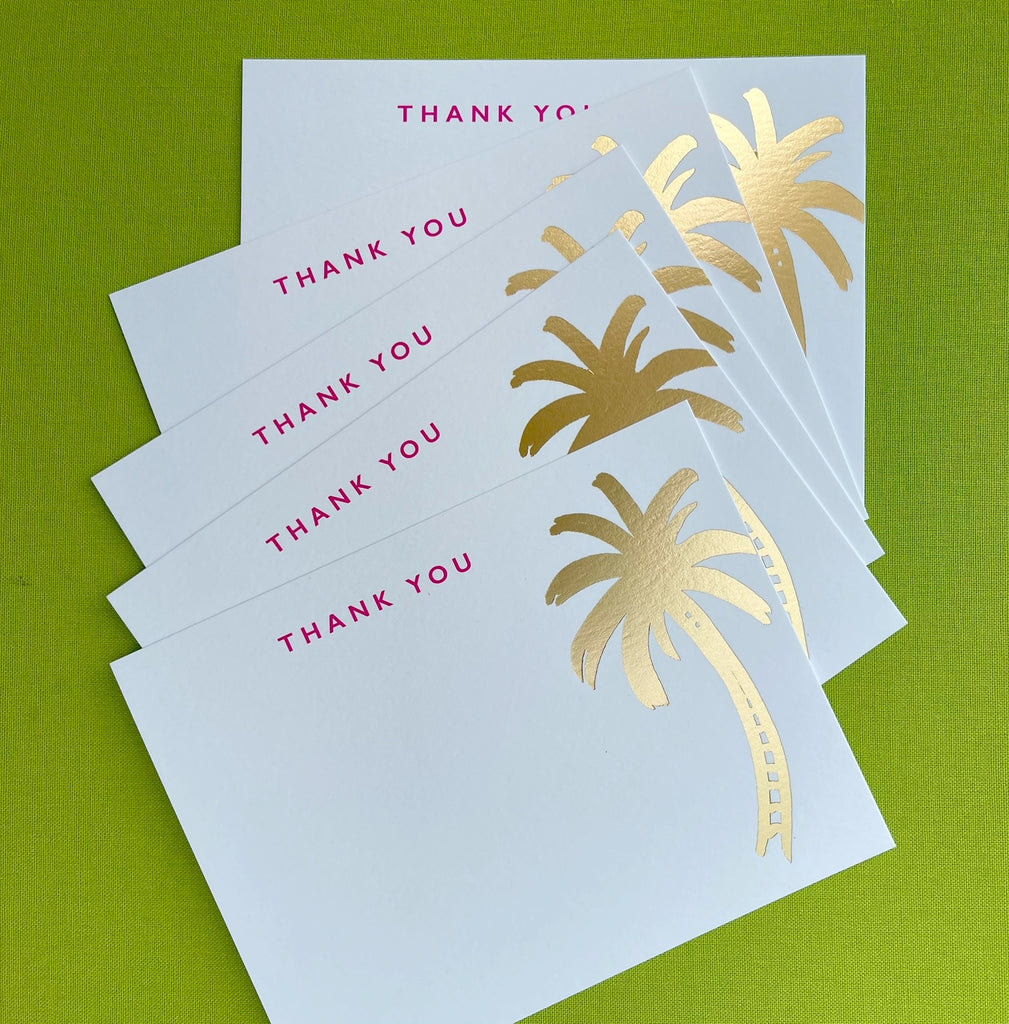 Gold Palm Thank You Perfect Notes