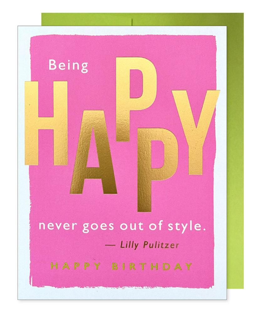 Being Happy Quote Birthday (Lilly Pulitzer)