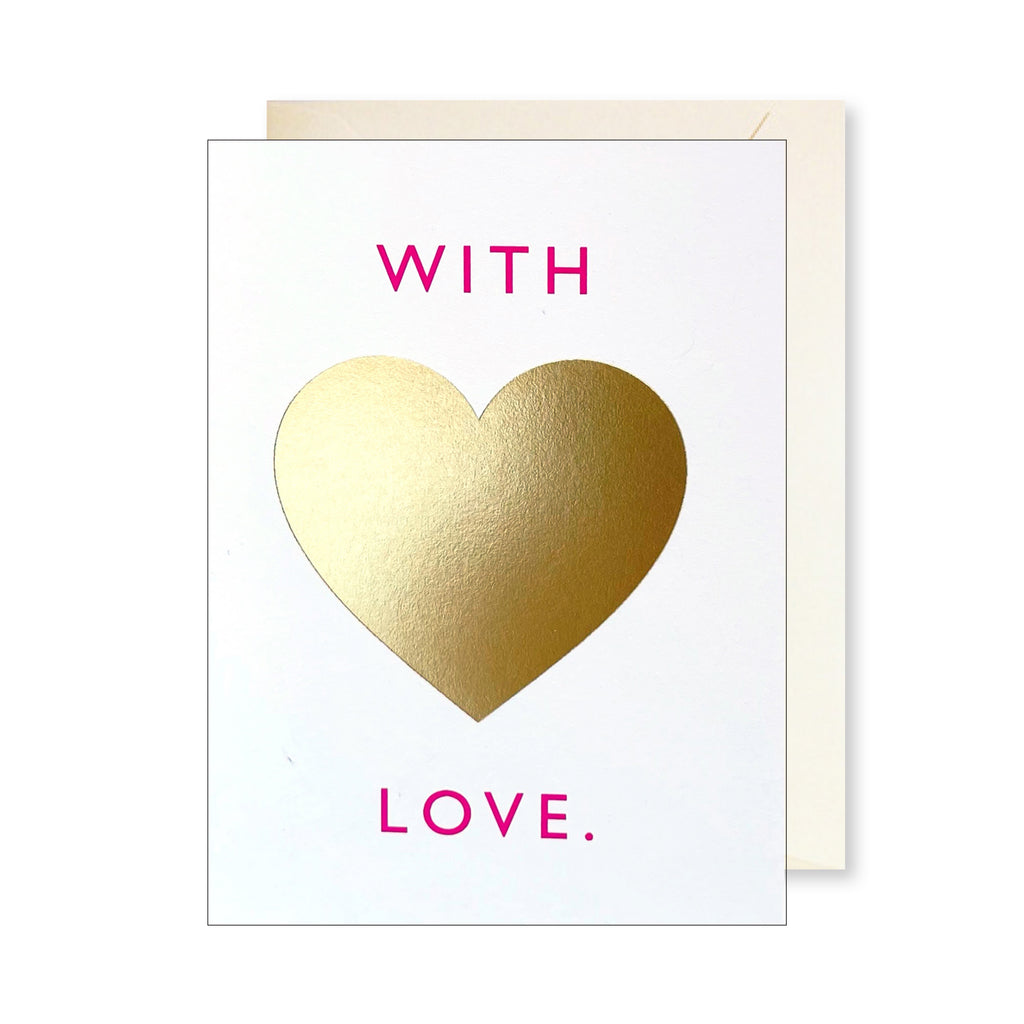 Gold Love Heart Mini Card